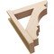 Ekena Millwork 6-in W x 24-in D x 28-in H Balboa Slat Rough Cedar Woodgrain TimberThane Outlooker, Primed Tan OUTUR060X24X28BOA24RCPR - alternate 3